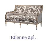 The elegant Etienne 2-seater sofa complements many of Taillardat’s armchair designs just perfectly.